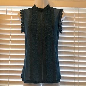 SOLD! 3/$12 Apt. 9 Mock Neck Sleeveless Blouse